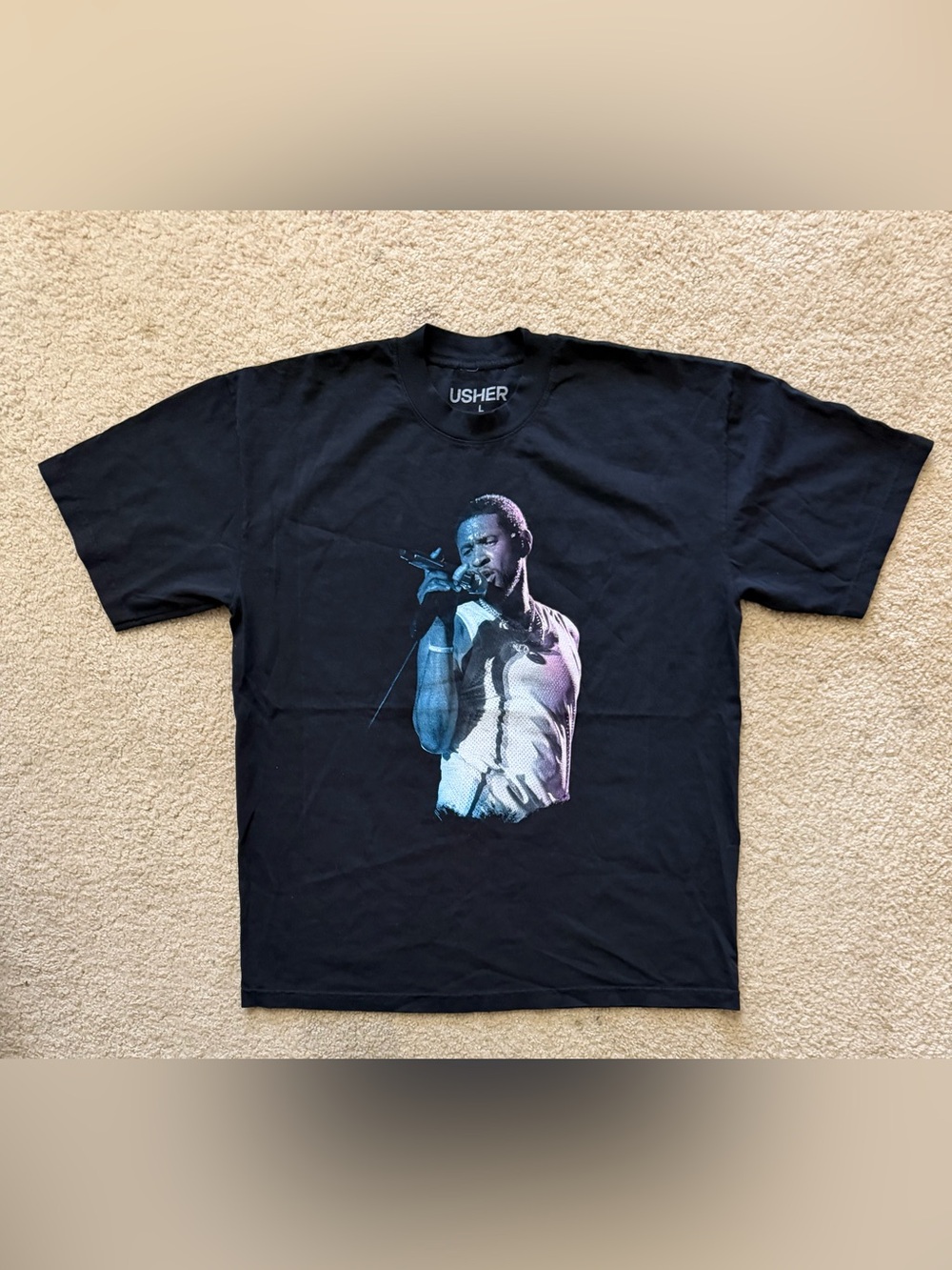 Usher My Way Las Vegas 2022 Residency Tour T-Shirt Size L